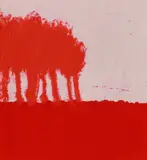 Karl Bohrman, Red Trees, pasteluri de ulei pe hârtie