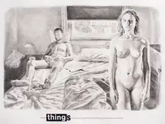 Markus Muntean & Adi Rosenblum, There Were Things I Wanted to Tell Him, But I Knew They Would Hurt Him, So I Buried Them and Let Them Hurt Me, creion pe hârtie