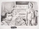 Markus Muntean & Adi Rosenblum, There Were Things I Wanted to Tell Him, But I Knew They Would Hurt Him, So I Buried Them and Let Them Hurt Me, creion pe hârtie