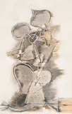 Henry Nouveau, Machinella, 1945, guaşă şi tuş pe hârtie