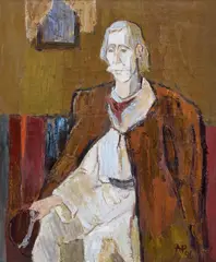 Muntean by Angela Popa Brădean, 1996, ulei pe pânză, offered May 2024