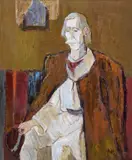 Angela Popa Brădean, Muntean, 1996, ulei pe pânză