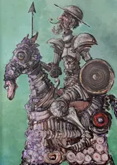 Dionis Pușcuță, Don Quijote, 2023, ulei pe pânză