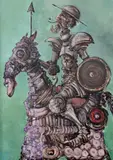 Dionis Pușcuță, Don Quijote, 2023, ulei pe pânză