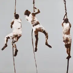 Mircea Suciu, Jesus Team Is Winning (Rope Series), 2006, ulei pe pânză