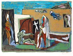 Marea Neagră by Marcel Janco, cromolitografie, offered May 2024