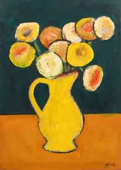 Anemone by Ion Pacea, ulei pe carton, sold May 2024