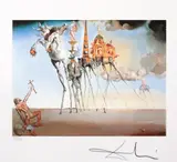 Ispitirea Sfântului Anton by Salvador Dalí, cromolitografie, sold May 2024