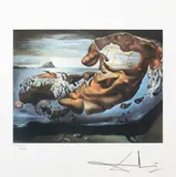 Figurile rinocerontice ale lui Illisus din Phidias by Salvador Dalí, cromolitografie, sold May 2024