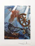 Proiect pentru plafonul ”Salon noble” (detaliu) by Salvador Dalí, cromolitografie, sold May 2024