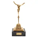Cristo de San Juan de la Cruz by Salvador Dalí, bronz placat cu aur, sold May 2024