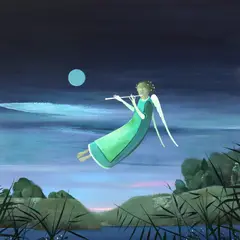 Felix Aftene, Nocturnă, 2021, acrilic pe pânză