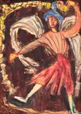 Derviș by Magdalena Rădulescu, 1974, ulei pe carton, sold Apr 2024