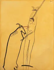 Sorin Ilfoveanu, Saturnalii III, 2002, acrilic pe pânză