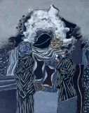 Madonă by Ion Alin Gheorghiu, 1995, guașă pe hârtie, sold Apr 2024
