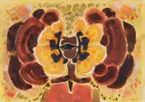 Grădină suspendată by Ion Alin Gheorghiu, 1976, tempera și acuarelă pe carton, sold Apr 2024
