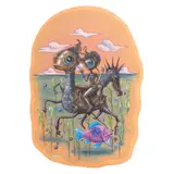 Filip Letinu, Water World (Pierduți printre bălării), paste-up, acrilic și pix pe pfl