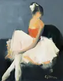 Corneliu Ionescu, Balerină în repaus, ulei pe pânză