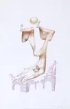 Jules Perahim, Ain, creioane colorate pe hârtie