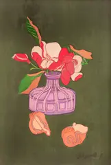 Vasile Celmare, Floare de magnolie, 2000, tempera pe carton