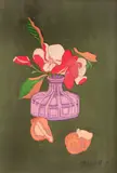 Vasile Celmare, Floare de magnolie, 2000, tempera pe carton
