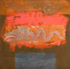 Draco by Ilie Boca, tempera pe carton, offered Apr 2024