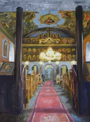 Ioan Muntean, Interior, 2022, ulei pe pânză