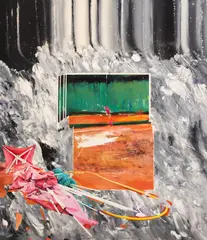 Pavel Grosu, Tennis Court, 2017, ulei pe pânză