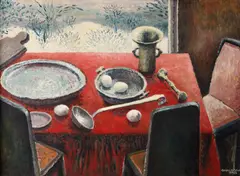 Eugen Craciun, Interior, 1983, ulei pe pânză