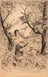 Theodor Aman, După urzici, 1875, acvaforte și gravură cu acul