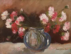 Maria Ionescu Bacaloglu, Garofițe roz, ulei pe carton