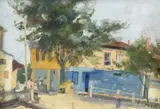 George Catargi, Scenă din Balcic, ulei pe carton