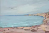 Kimon Loghi, Coastă în Bretania, ulei pe carton