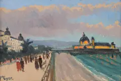 Henri Visconte, Coasta de Azur, ulei pe carton