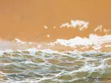 Dimitrie Știubei, Mare învolburată, guașă pe hârtie