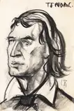 Constantin Piliuță, Tenorul, cărbune pe hârtie