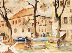 Dem Iordache, Milano, 1939, acuarelă pe carton