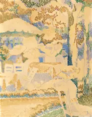 Pe terasă by Ion Theodorescu-Sion, acuarelă pe carton, sold Apr 2024