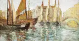 Petre (Pejin) Jinga, Veneția, 1925, ulei pe carton