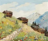Rudolf Négely, Vedere din Alpi, 1935, ulei pe pânză