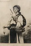 Theodor Aman, Țărancă din Mehadia, acvaforte și gravură cu acul