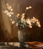 Gheorghe Nicolau, Flori de măr, ulei pe carton