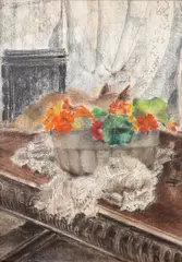 Domnul Mițu by Magda Isăcescu, pastel pe hârtie, offered Apr 2024