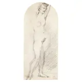 Nud by Alexandru Ciucurencu, creion pe hârtie, sold Apr 2024
