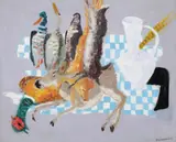 Paul Miracovici, Natură statică cu vânat, ulei pe carton
