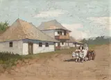 Ion Doboşariu, Întoarcerea de la târg, ulei pe carton