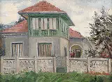 Maria Frânculescu, Casa de la Breaza, ulei pe carton