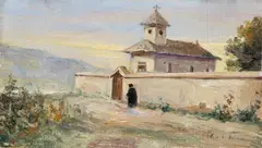 Sihastru by Constion, ulei pe placaj, offered Apr 2024