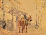 Ignat Bednarik, Drum bun!, acuarelă și guașă pe hârtie