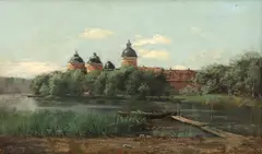 Wilhelm Jaensson, Castelul Gripsholm, 1888, ulei pe carton